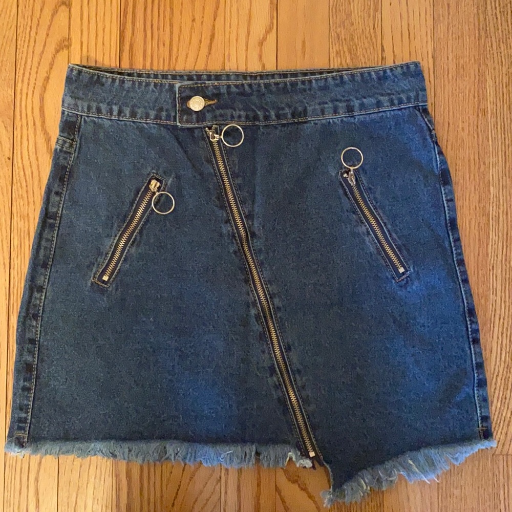 Denim mini skirt